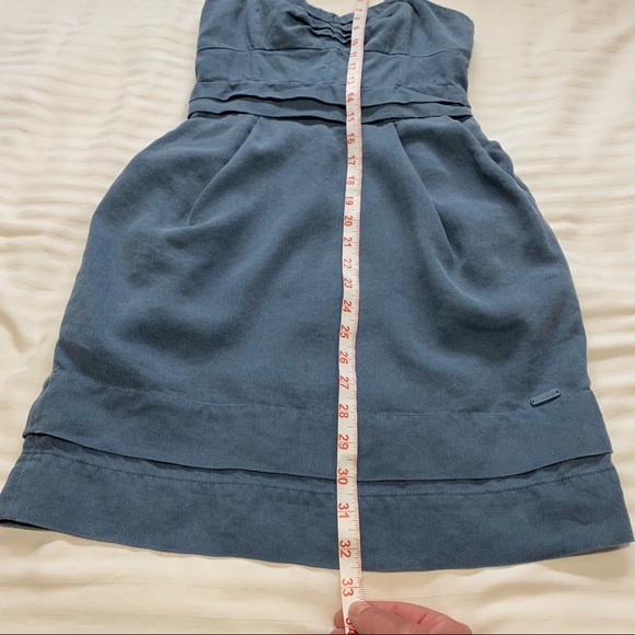Aritzia Wilfred Converible Smocked Mini Dress Blue size 2 - Picture 15 of 16